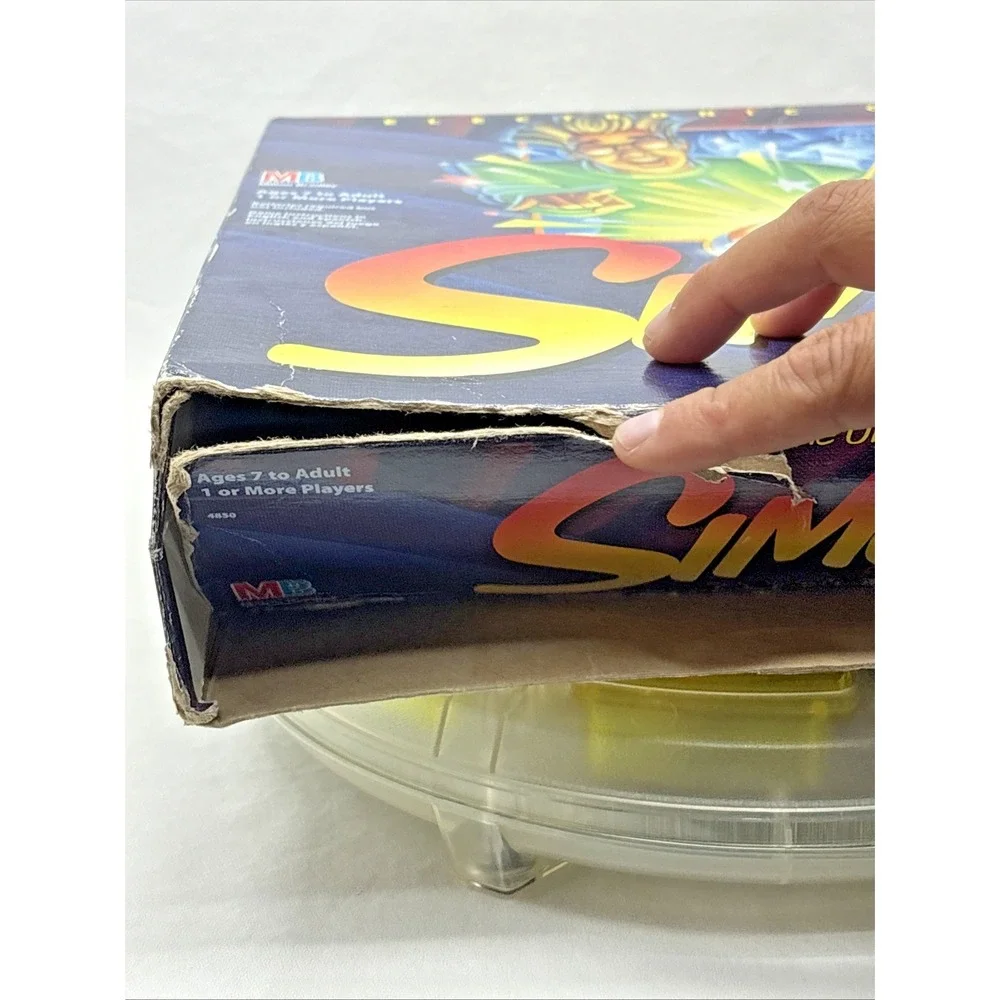 Vtg Clear Simon Electronic Light Game 1997 Milton Bradley Instructions Works 90s
